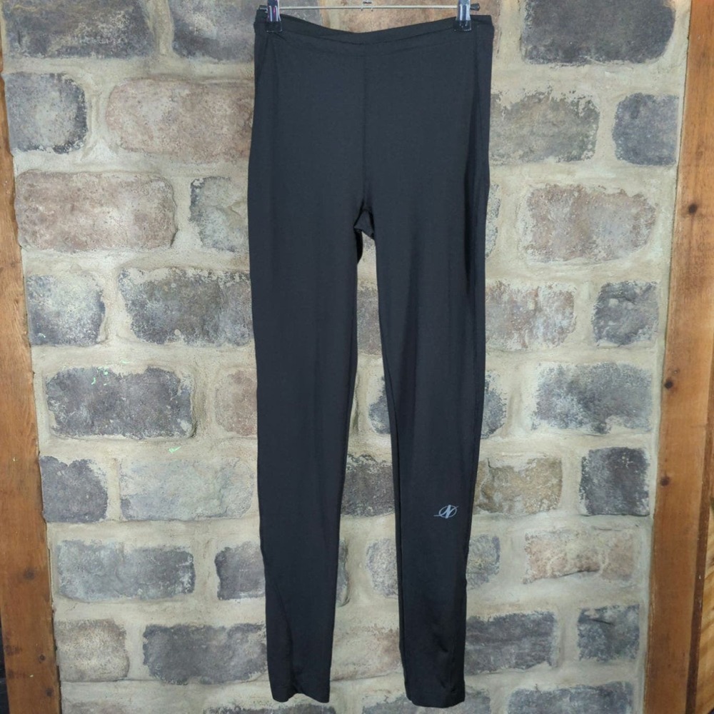 NordicTrack Leggings Black Zip Ankle Woman's Size Small Drawstring Athletic